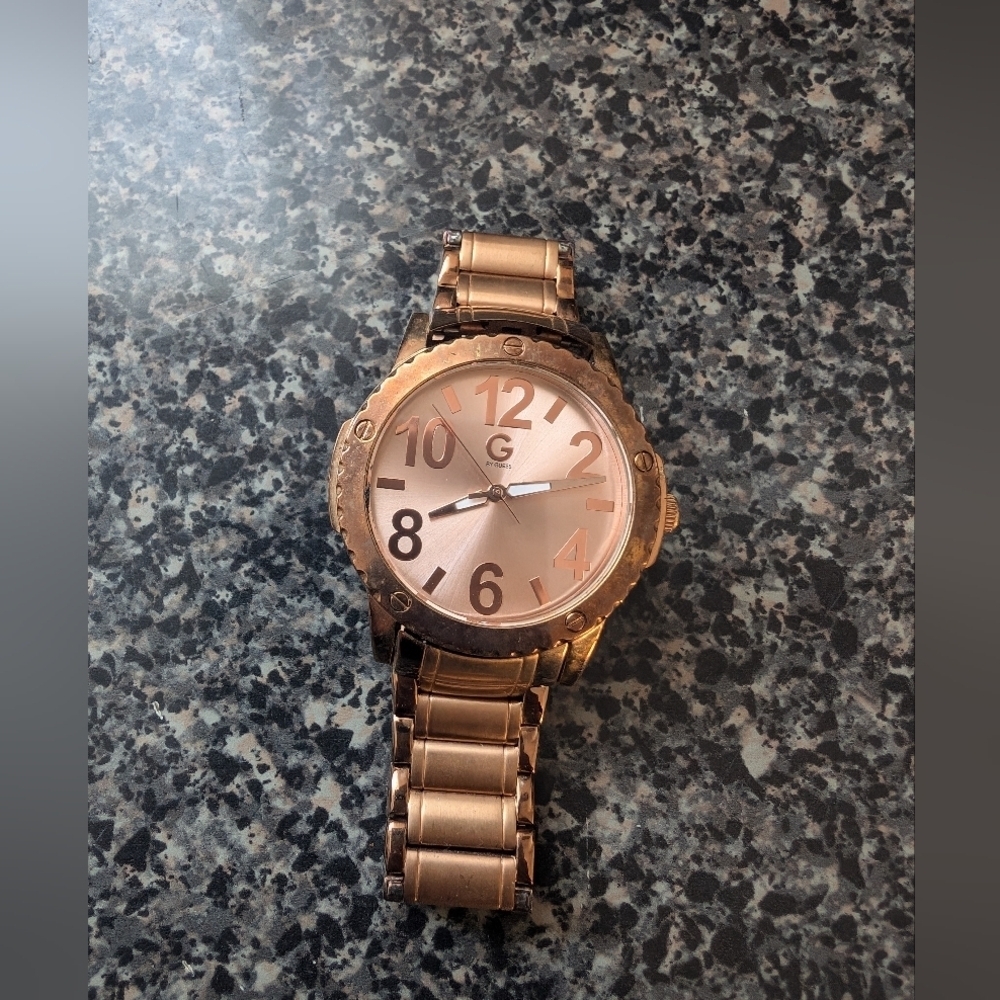 Guess Rose Gold Watch With Rose Gold Dial